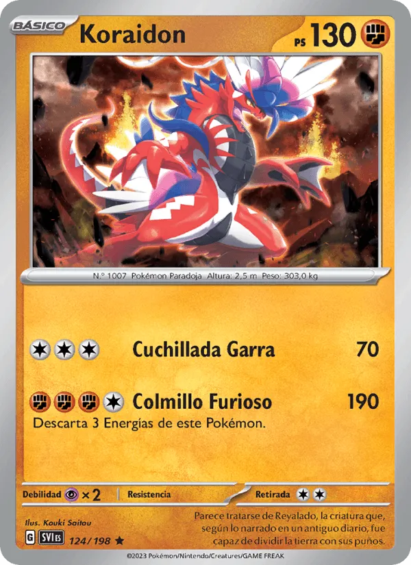 Koraidon · Escarlata y Púrpura 124/198