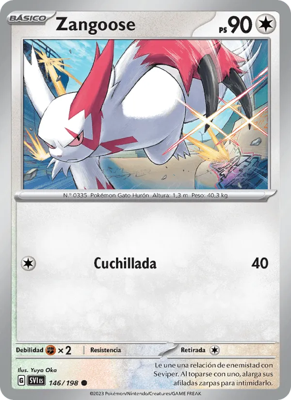 Zangoose · Escarlata y Púrpura 146/198