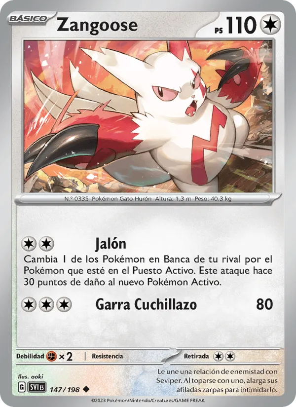 Zangoose · Escarlata y Púrpura 147/198