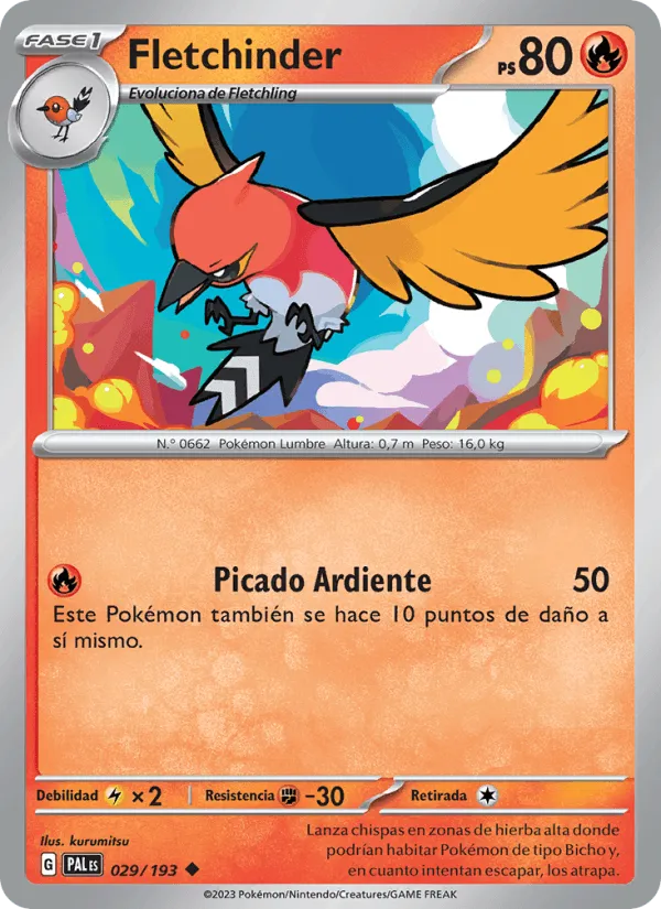 Fletchinder · Evoluciones en Paldea 029/193