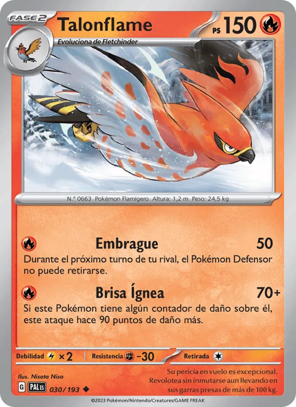 Talonflame · Evoluciones en Paldea 030/193