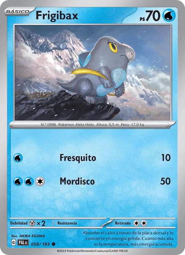 Frigibax · Evoluciones en Paldea 058/193