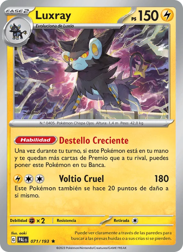 Luxray · Evoluciones en Paldea 071/193