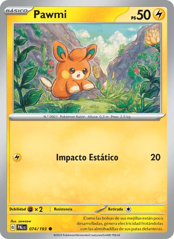 Pawmi · Evoluciones en Paldea 074/193