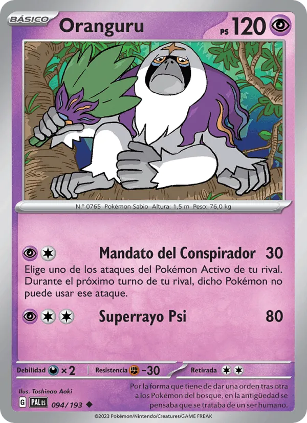 Oranguru · Evoluciones en Paldea 094/193