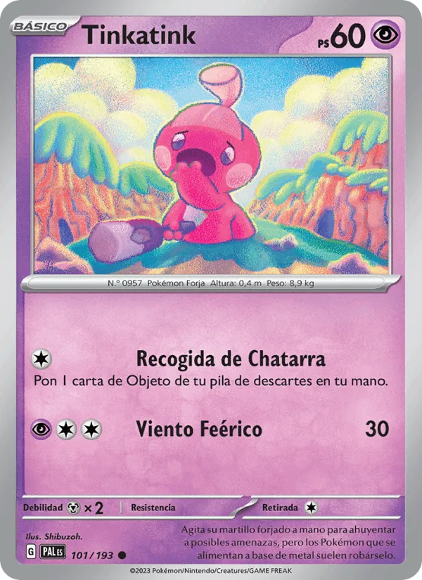 Tinkatink · Evoluciones en Paldea 101/193