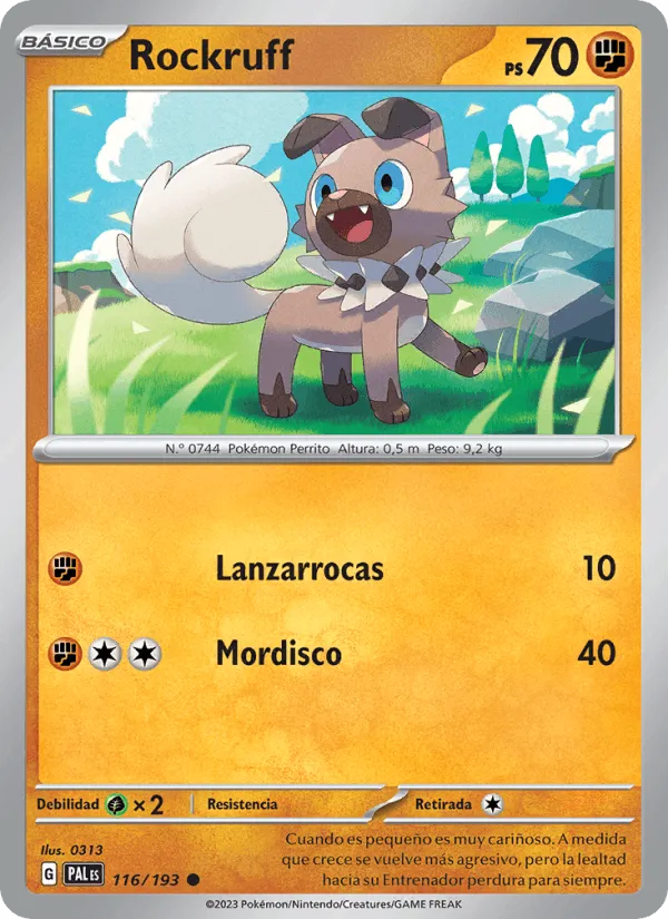 Rockruff · Evoluciones en Paldea 116/193