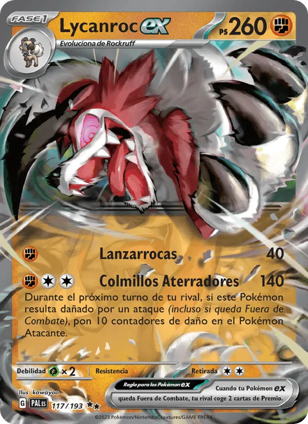 Lycanroc ex · Evoluciones en Paldea 117/193