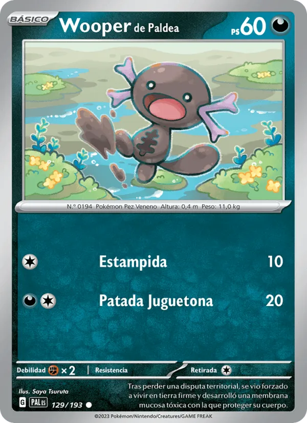 Wooper de Paldea · Evoluciones en Paldea 129/193