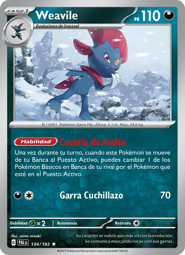 Weavile · Evoluciones en Paldea 134/193