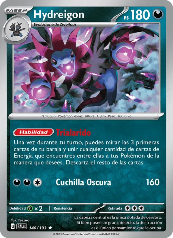Hydreigon · Evoluciones en Paldea 140/193