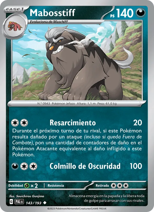 Mabosstiff · Evoluciones en Paldea 143/193