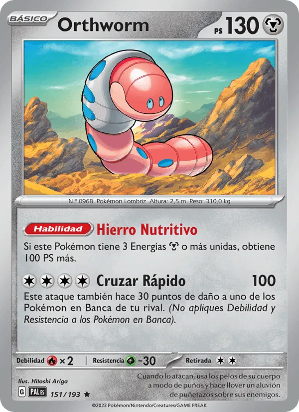 Orthworm · Evoluciones en Paldea 151/193