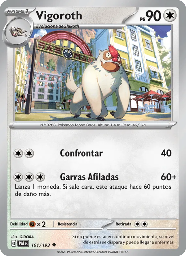 Vigoroth · Evoluciones en Paldea 161/193