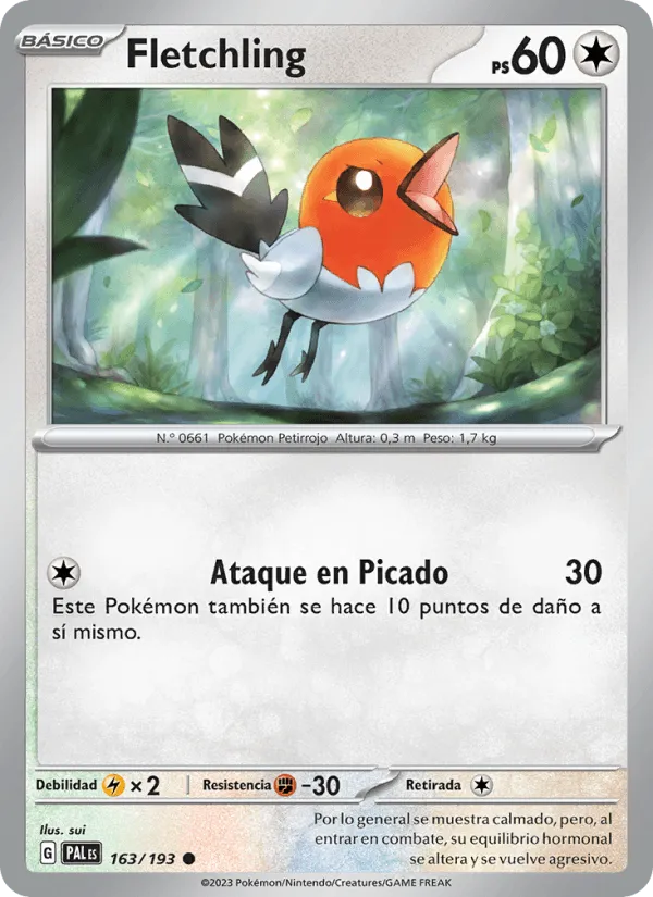 Fletchling · Evoluciones en Paldea 163/193