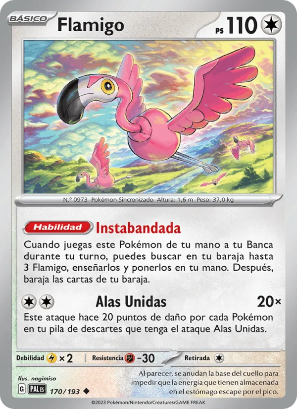 Flamigo · Evoluciones en Paldea 170/193