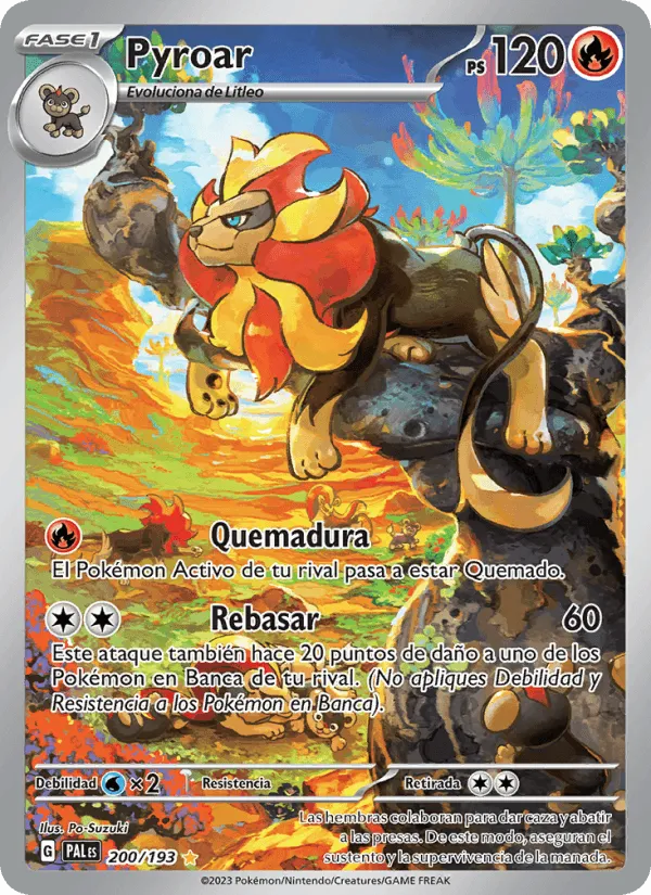 Pyroar · Evoluciones en Paldea 200/193