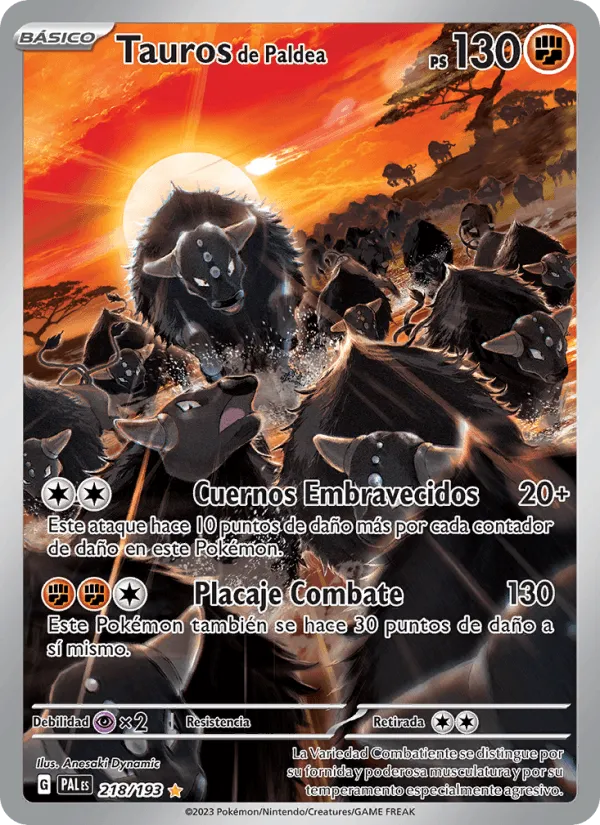 Tauros de Paldea · Evoluciones en Paldea 218/193
