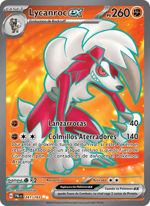 Lycanroc ex · Evoluciones en Paldea 241/193