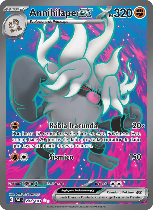 Annihilape ex · Evoluciones en Paldea 242/193