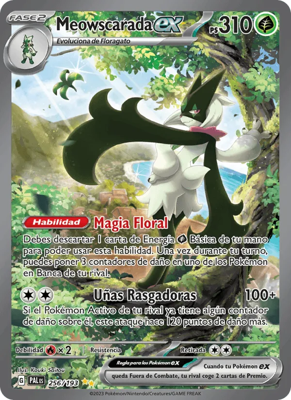 Meowscarada ex · Evoluciones en Paldea 256/193