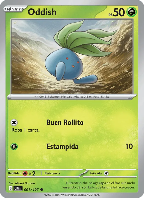 Oddish · Llamas Obsidianas 001/197