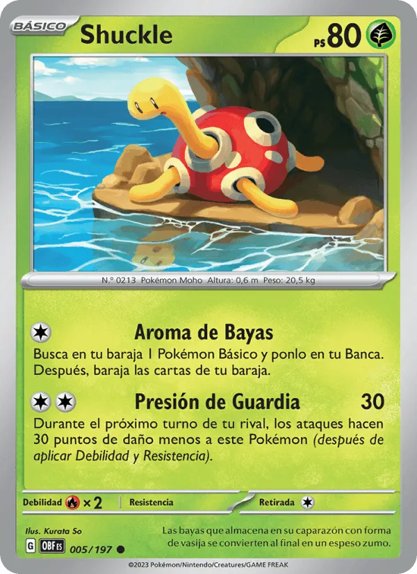 Shuckle · Llamas Obsidianas 005/197