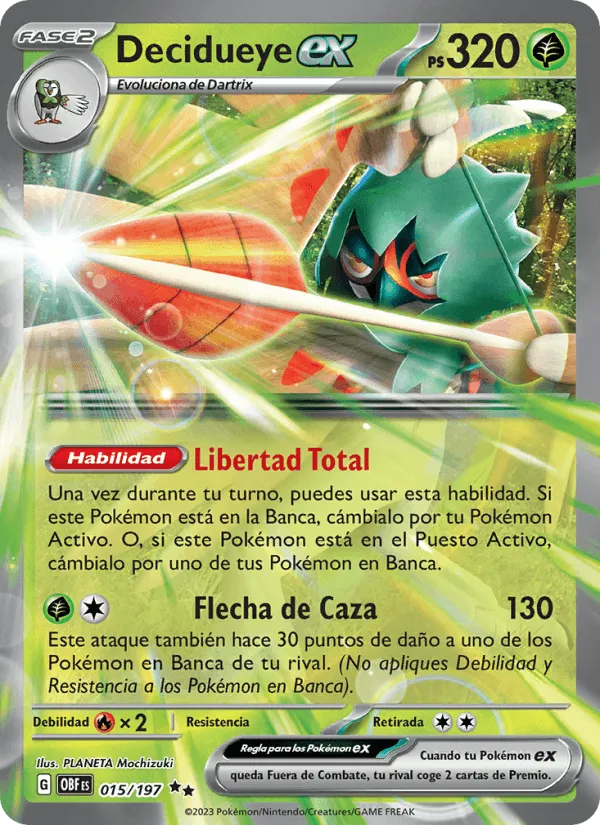 Decidueye ex · Llamas Obsidianas 015/197