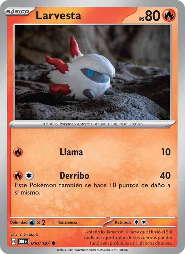 Larvesta · Llamas Obsidianas 040/197