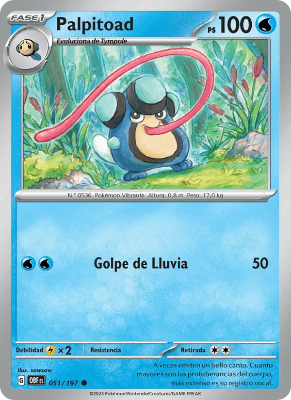 Palpitoad · Llamas Obsidianas 051/197