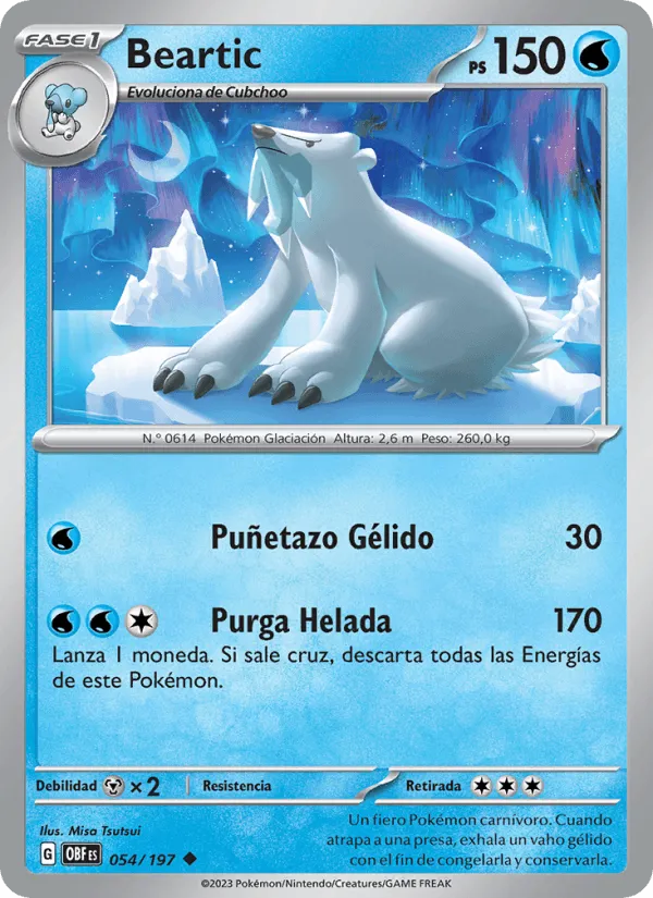 Beartic · Llamas Obsidianas 054/197
