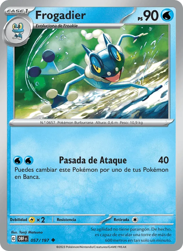 Frogadier · Llamas Obsidianas 057/197