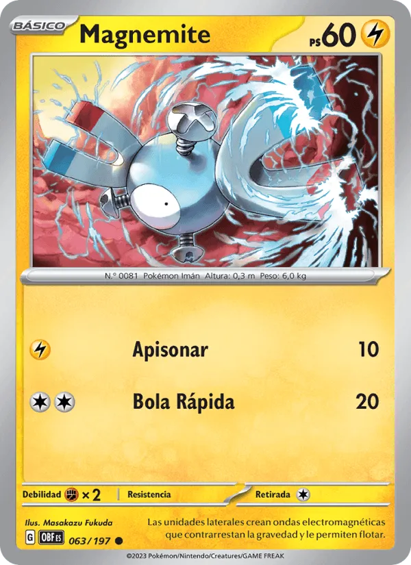 Magnemite · Llamas Obsidianas 063/197