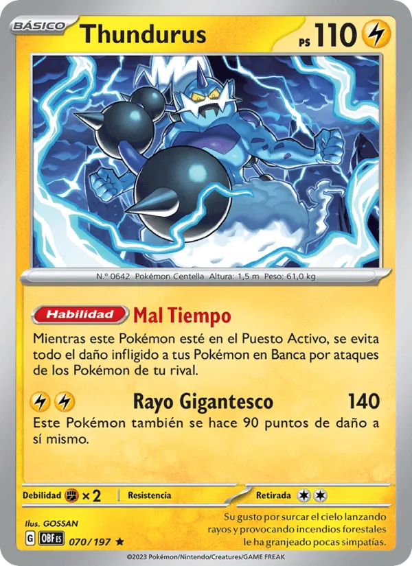 Thundurus · Llamas Obsidianas 070/197