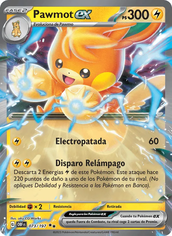 Pawmot ex · Llamas Obsidianas 073/197