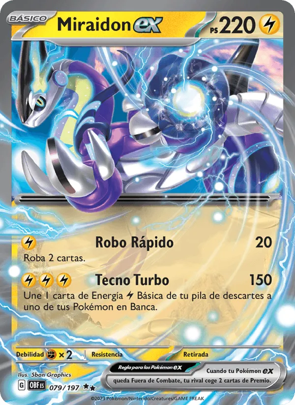 Miraidon ex · Llamas Obsidianas 079/197