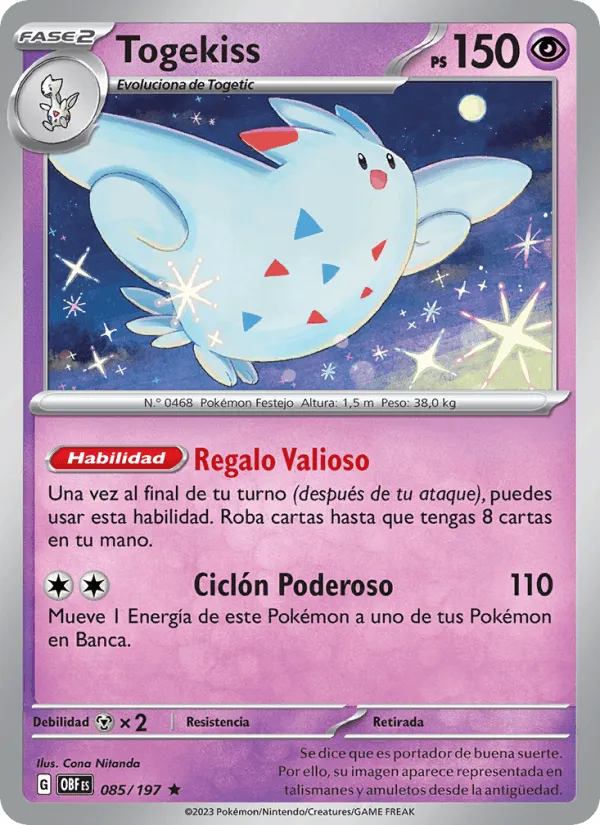 Togekiss · Llamas Obsidianas 085/197
