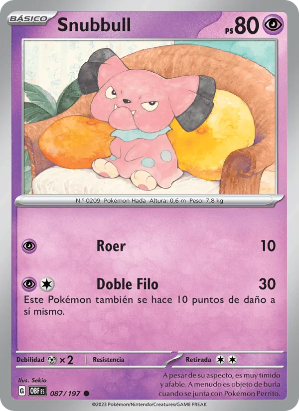 Snubbull · Llamas Obsidianas 087/197