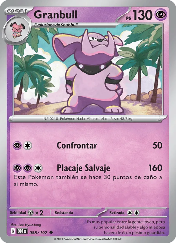 Granbull · Llamas Obsidianas 088/197