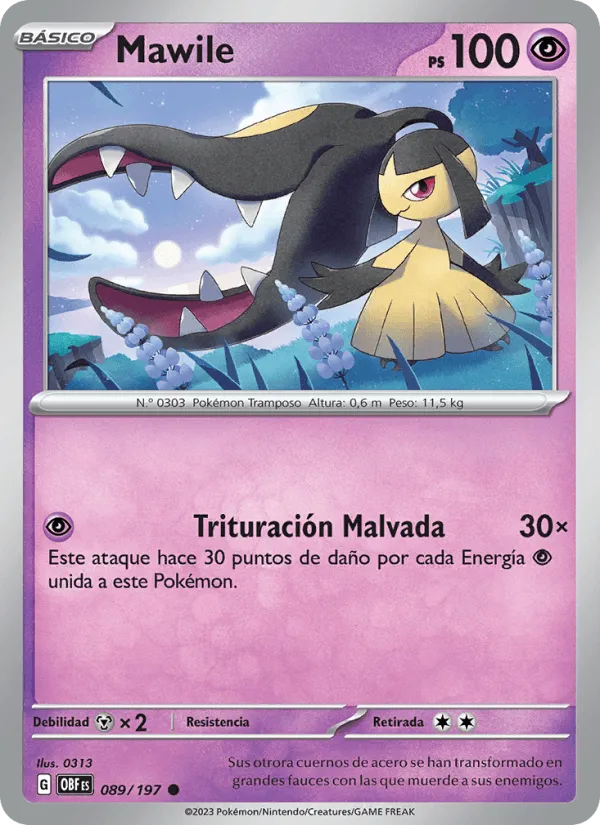 Mawile · Llamas Obsidianas 089/197