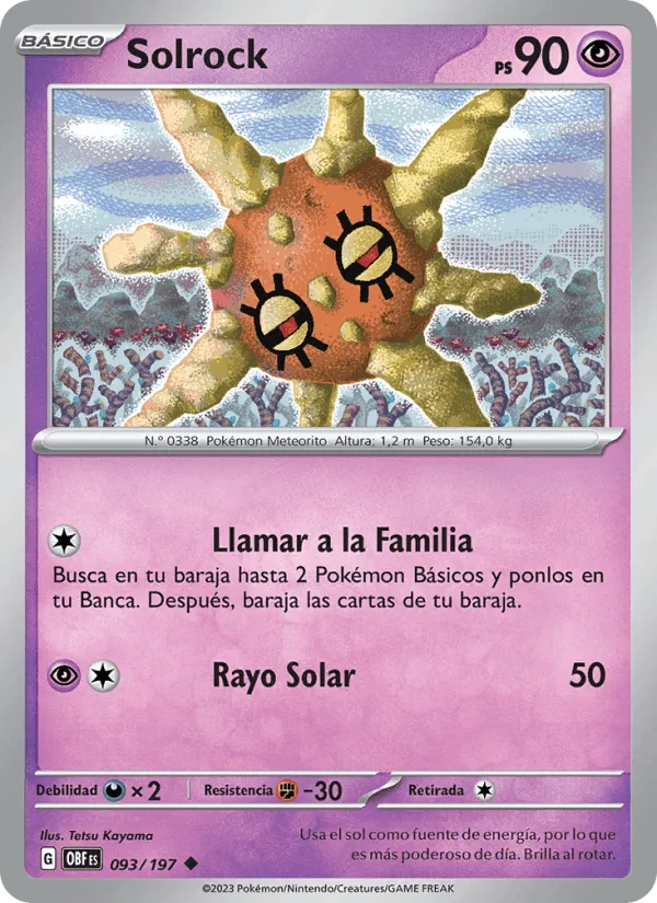 Solrock · Llamas Obsidianas 093/197