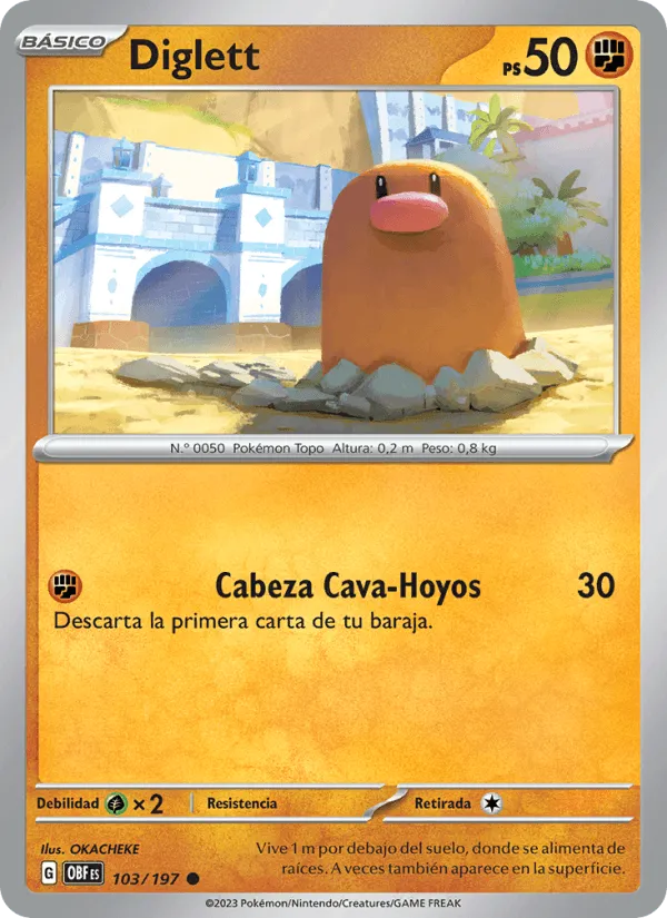 Diglett · Llamas Obsidianas 103/197