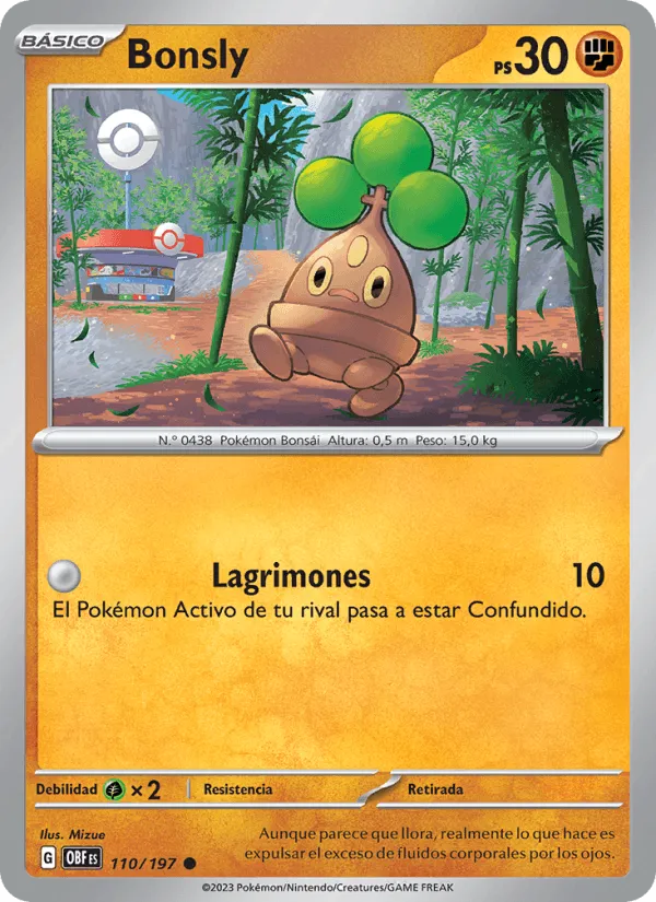 Bonsly · Llamas Obsidianas 110/197