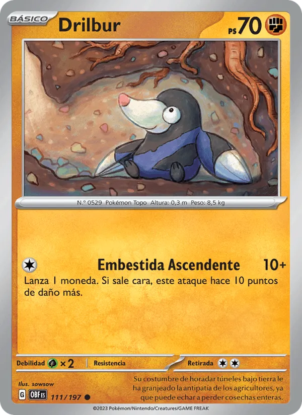 Drilbur · Llamas Obsidianas 111/197
