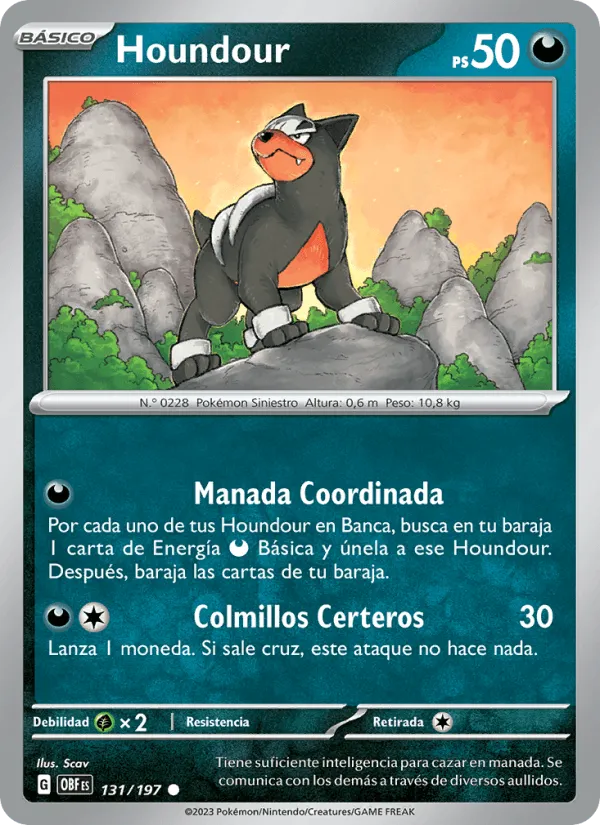 Houndour · Llamas Obsidianas 131/197