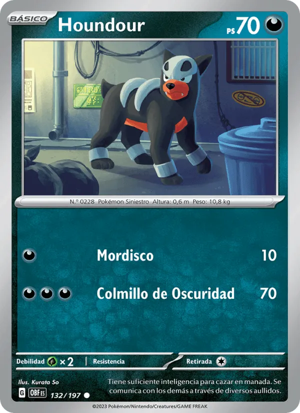 Houndour · Llamas Obsidianas 132/197