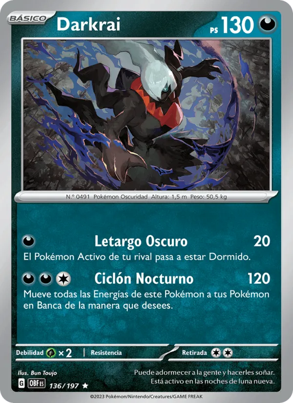 Darkrai · Llamas Obsidianas 136/197