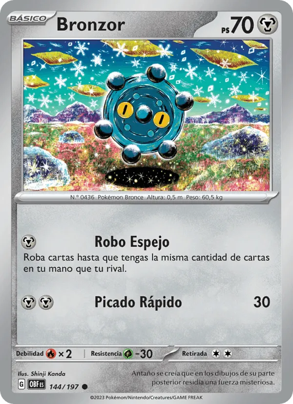 Bronzor · Llamas Obsidianas 144/197