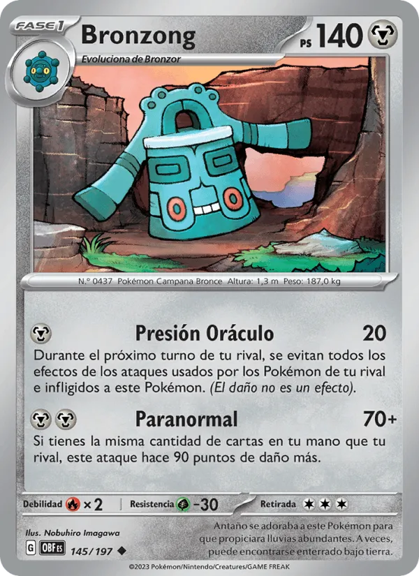 Bronzong · Llamas Obsidianas 145/197