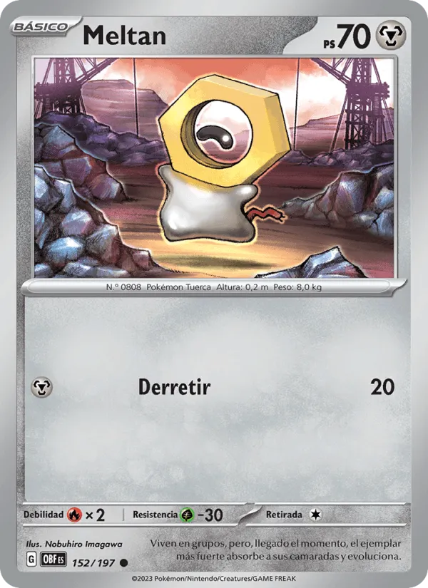 Meltan · Llamas Obsidianas 152/197